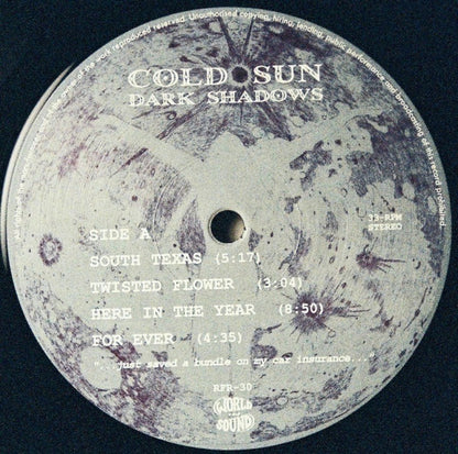 Cold Sun : Dark Shadows (LP,Album,Limited Edition,Reissue)