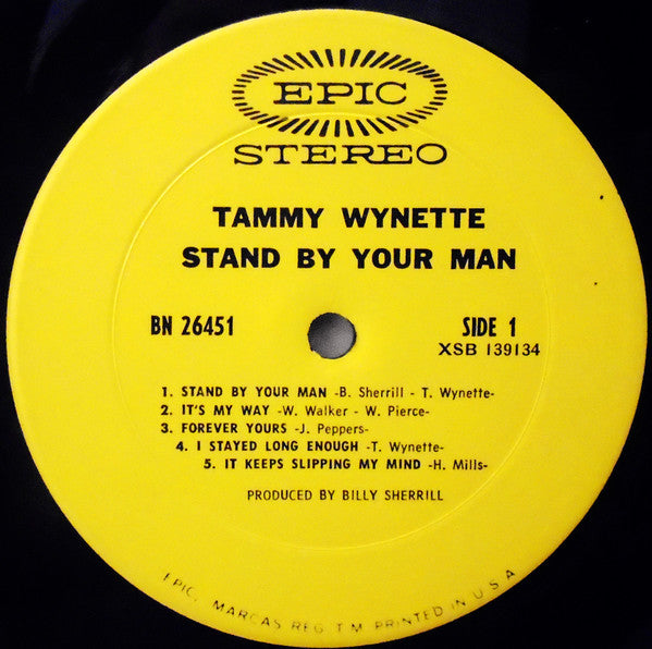 Tammy Wynette : Stand By Your Man (LP,Album)