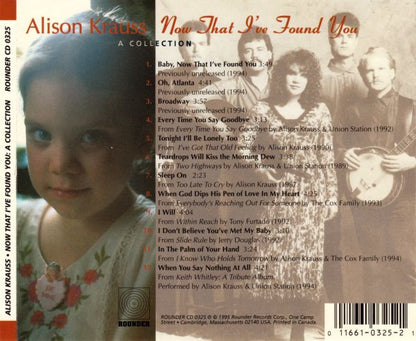 Alison Krauss : Now That I've Found You: A Collection (Compilation)