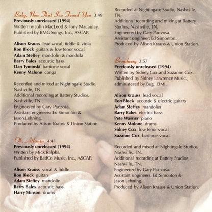 Alison Krauss : Now That I've Found You: A Collection (Compilation)