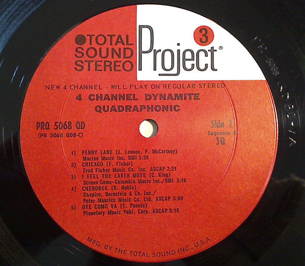 Enoch Light : 4 Channel (Quadraphonic) Dynamite Explosive! (LP,Album,Quadraphonic)