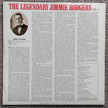 Jimmie Rodgers : The Legendary Jimmie Rodgers Vol. 1 (LP,Compilation)
