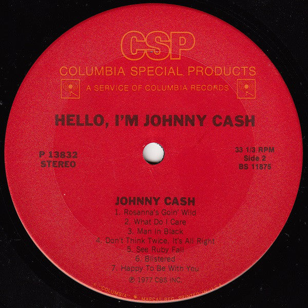 Johnny Cash : Hello, I'm Johnny Cash (LP,Compilation)