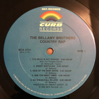 Bellamy Brothers : Country Rap (LP,Album,Club Edition,Stereo)