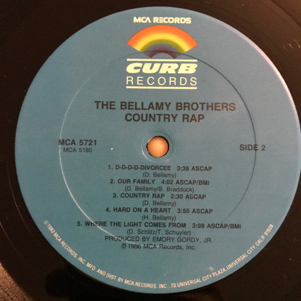 Bellamy Brothers : Country Rap (LP,Album,Club Edition,Stereo)