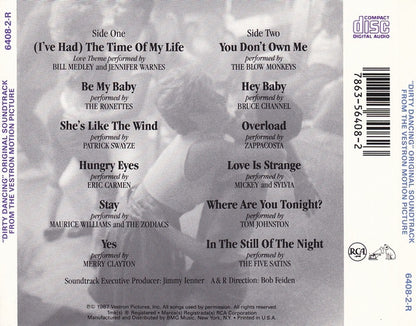 Various : Dirty Dancing (Original Soundtrack From The Vestron Motion Picture) (Album,Compilation)