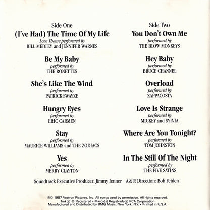 Various : Dirty Dancing (Original Soundtrack From The Vestron Motion Picture) (Album,Compilation)