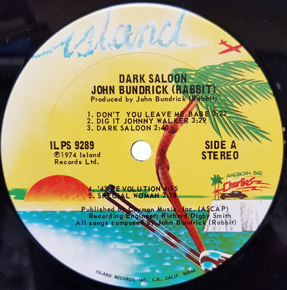 John "Rabbit" Bundrick : Dark Saloon (LP,Album)