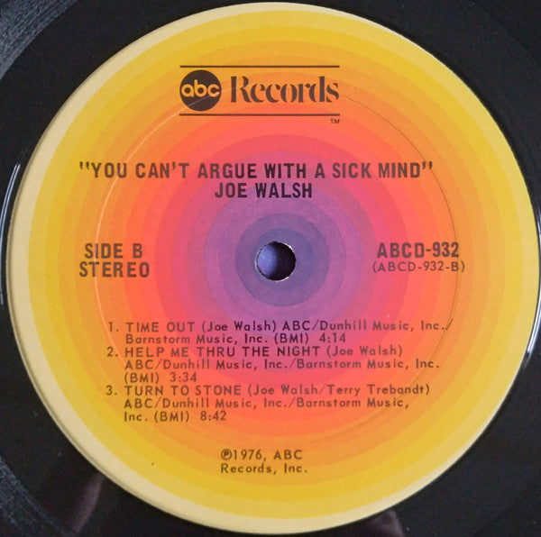 Joe Walsh : You Can't Argue With A Sick Mind (LP,Album)