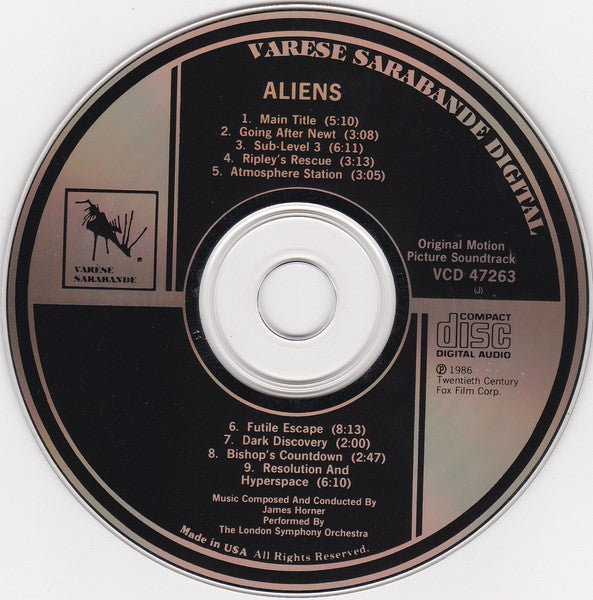 James Horner : Aliens (Original Motion Picture Soundtrack) (Album,Reissue)