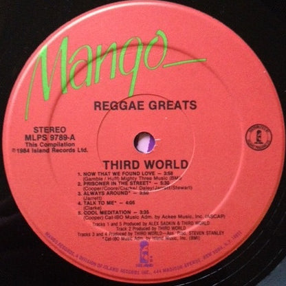 Third World : Reggae Greats (LP,Compilation)