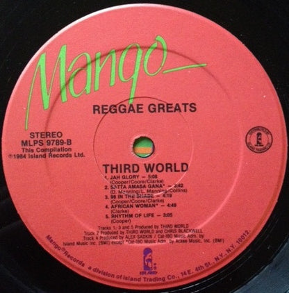 Third World : Reggae Greats (LP,Compilation)