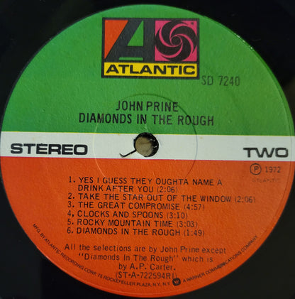John Prine : Diamonds In The Rough (LP,Album,Repress)