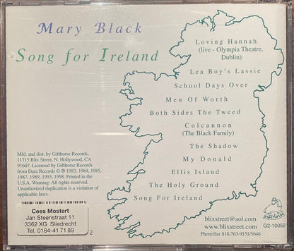Mary Black : Song For Ireland (Compilation)
