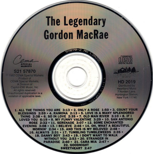 Gordon MacRae : The Legendary Gordon MacRae (Compilation)