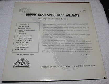 Johnny Cash : Sings Hank Williams (LP)