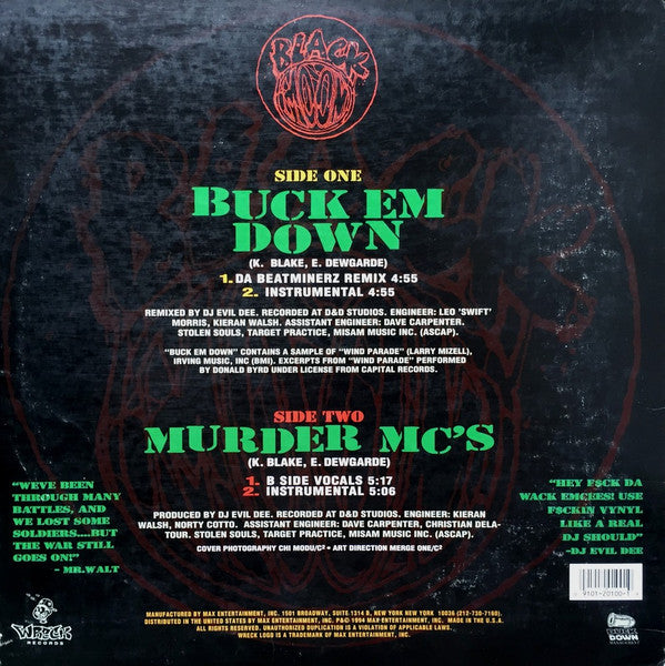 Black Moon : Buck Em Down (12",33 ⅓ RPM)