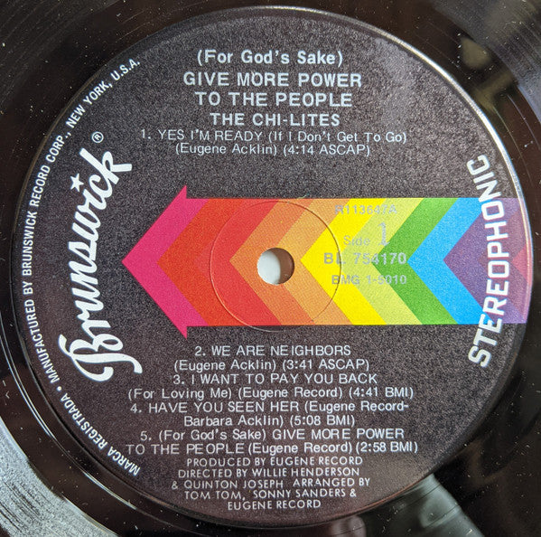 The Chi-Lites : (For God's Sake) Give More Power To The People (LP,Album)