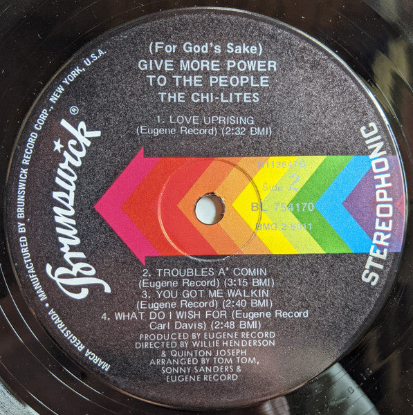 The Chi-Lites : (For God's Sake) Give More Power To The People (LP,Album)