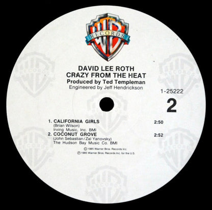 David Lee Roth : Crazy From The Heat (12",33 ⅓ RPM,EP)