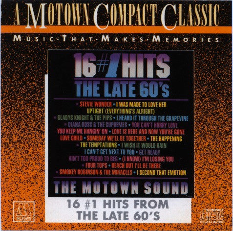 Various : 16 #1 Hits From The Late 60's (Compilation,Club Edition)