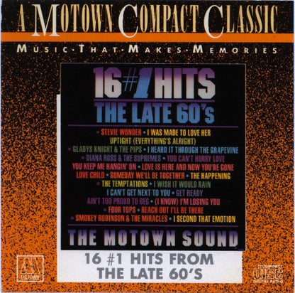 Various : 16 #1 Hits From The Late 60's (Compilation,Club Edition)