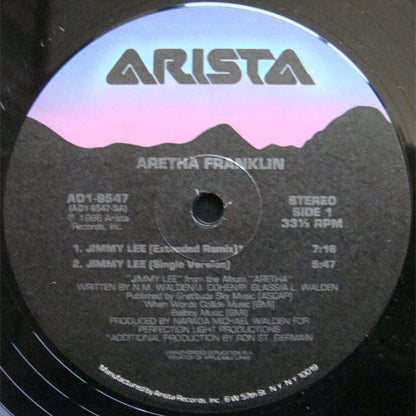 Aretha Franklin : Jimmy Lee / Aretha Mega Mix (12",33 ⅓ RPM)