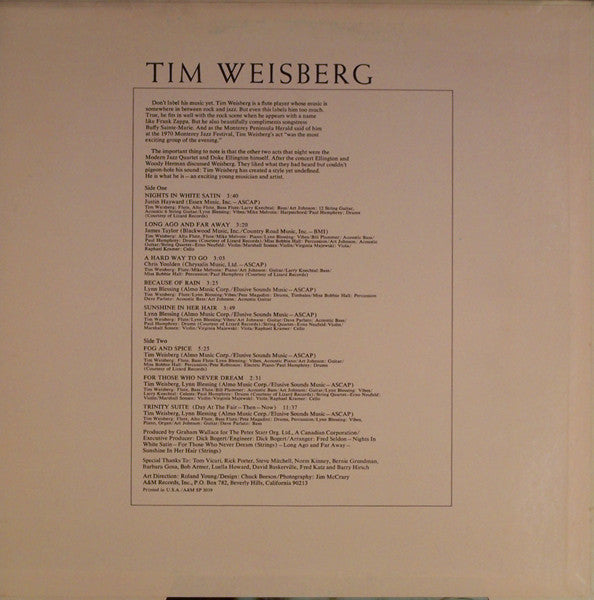 Tim Weisberg : Tim Weisberg (LP,Album,Repress)