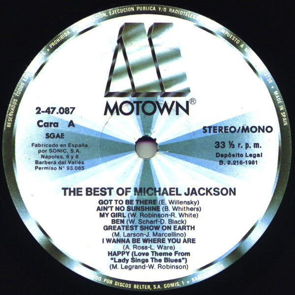 Michael Jackson : The Best Of Michael Jackson (LP,Compilation,Reissue)