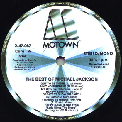 Michael Jackson : The Best Of Michael Jackson (LP,Compilation,Reissue)
