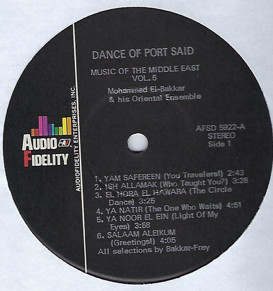 Mohammed El-Bakkar & His Oriental Ensemble : Dances Of Port Said (LP,Album,Repress,Stereo)