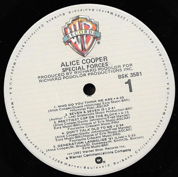 Alice Cooper (2) : Special Forces (LP,Album)
