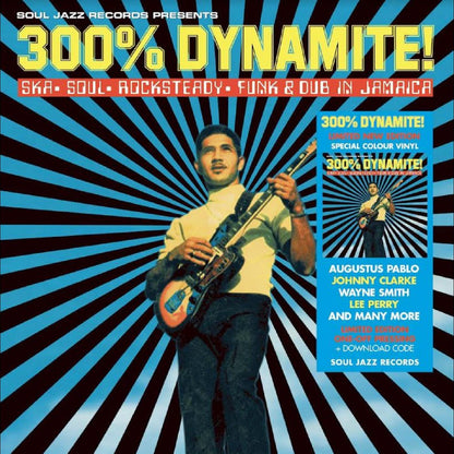 Soul Jazz Records Presents - 300% Dynamite Ska Soul Rocksteady Funk And Dub In Jamaica (RSD 2024, 2LP Yellow Vinyl) UPC: 5026328005430