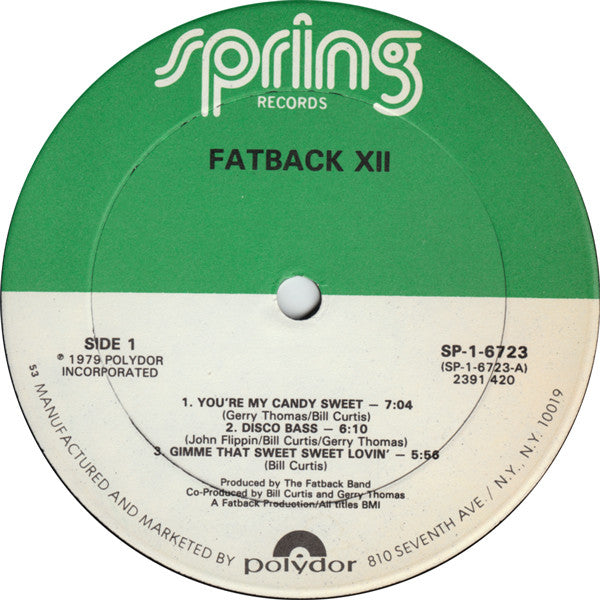 Fatback Band, The : Fatback XII (LP,Album)
