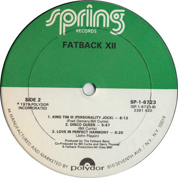 Fatback Band, The : Fatback XII (LP,Album)
