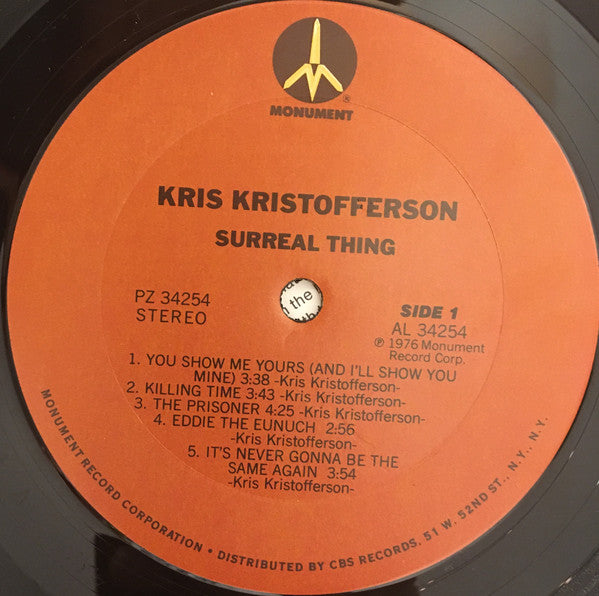 Kris Kristofferson : Surreal Thing (LP,Album)