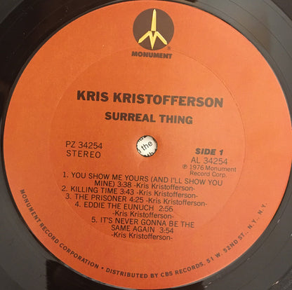 Kris Kristofferson : Surreal Thing (LP,Album)