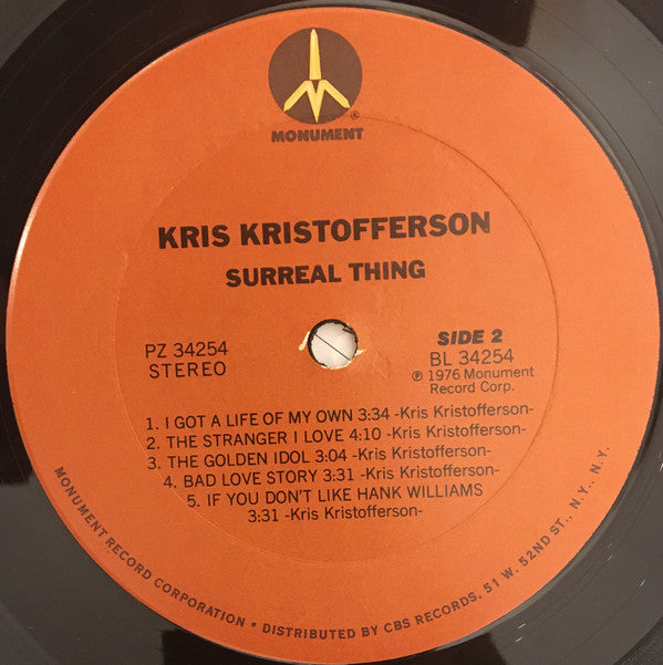 Kris Kristofferson : Surreal Thing (LP,Album)