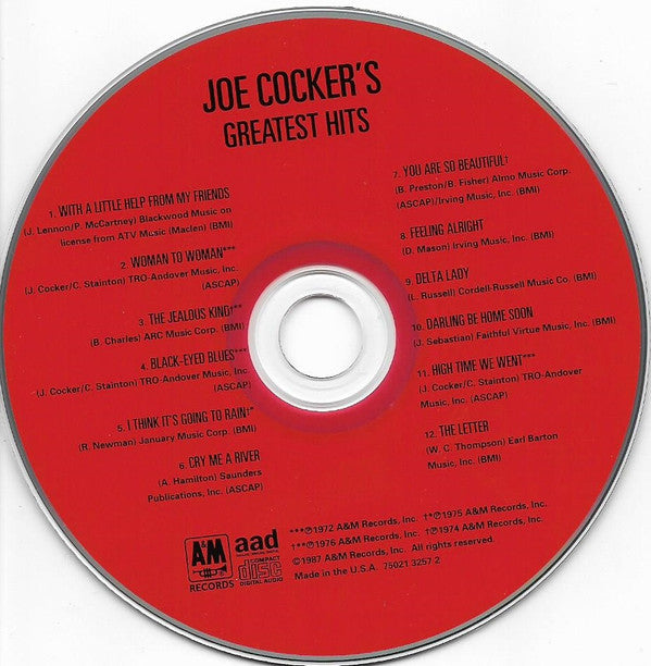Joe Cocker : Joe Cocker's Greatest Hits (Compilation,Reissue)