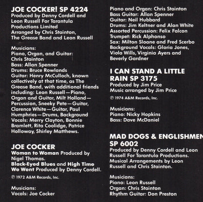 Joe Cocker : Joe Cocker's Greatest Hits (Compilation,Reissue)
