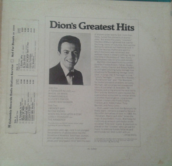 Dion (3) : Dion's Greatest Hits (LP,Compilation)