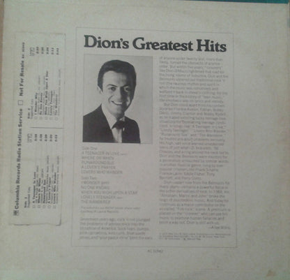 Dion (3) : Dion's Greatest Hits (LP,Compilation)
