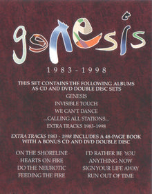 Genesis : 1983 - 1998 (Album,Compilation,Limited Edition,Remastered)