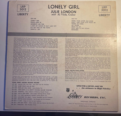 Julie London : Lonely Girl (LP,Album,Mono)