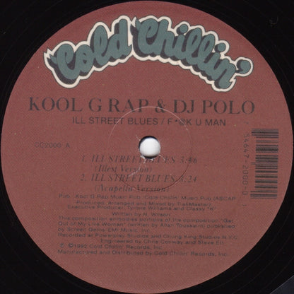 Kool G Rap & D.J. Polo : Ill Street Blues / F*@K U Man (12",Reissue)