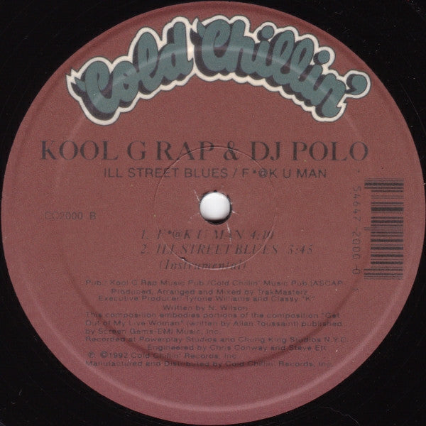 Kool G Rap & D.J. Polo : Ill Street Blues / F*@K U Man (12",Reissue)