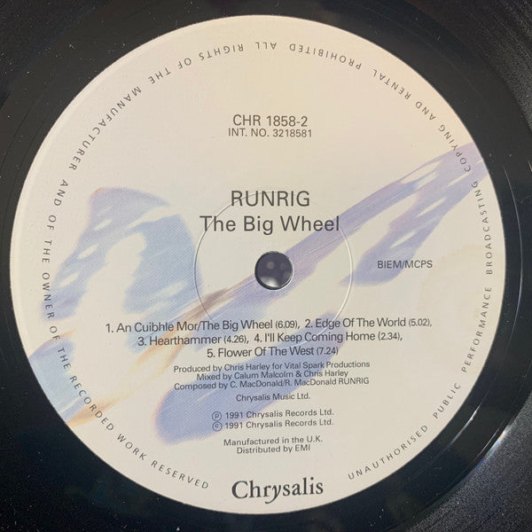 Runrig : The Big Wheel (LP,Album)