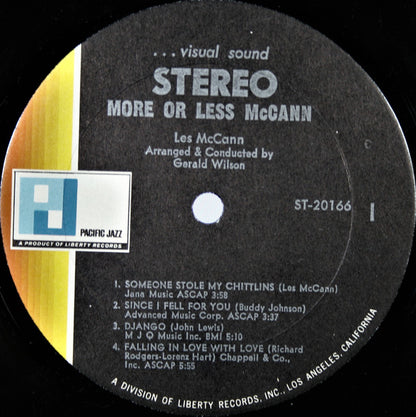 Les McCann : More Or Les McCann (LP,Album,Stereo)