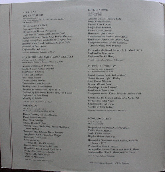 Linda Ronstadt : Greatest Hits (LP,Compilation,Reissue)