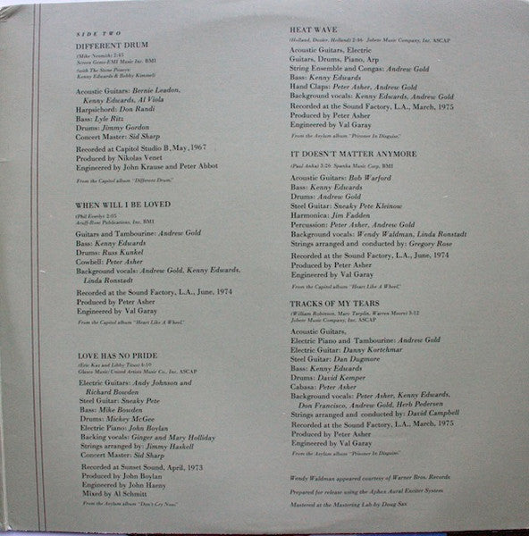 Linda Ronstadt : Greatest Hits (LP,Compilation,Reissue)